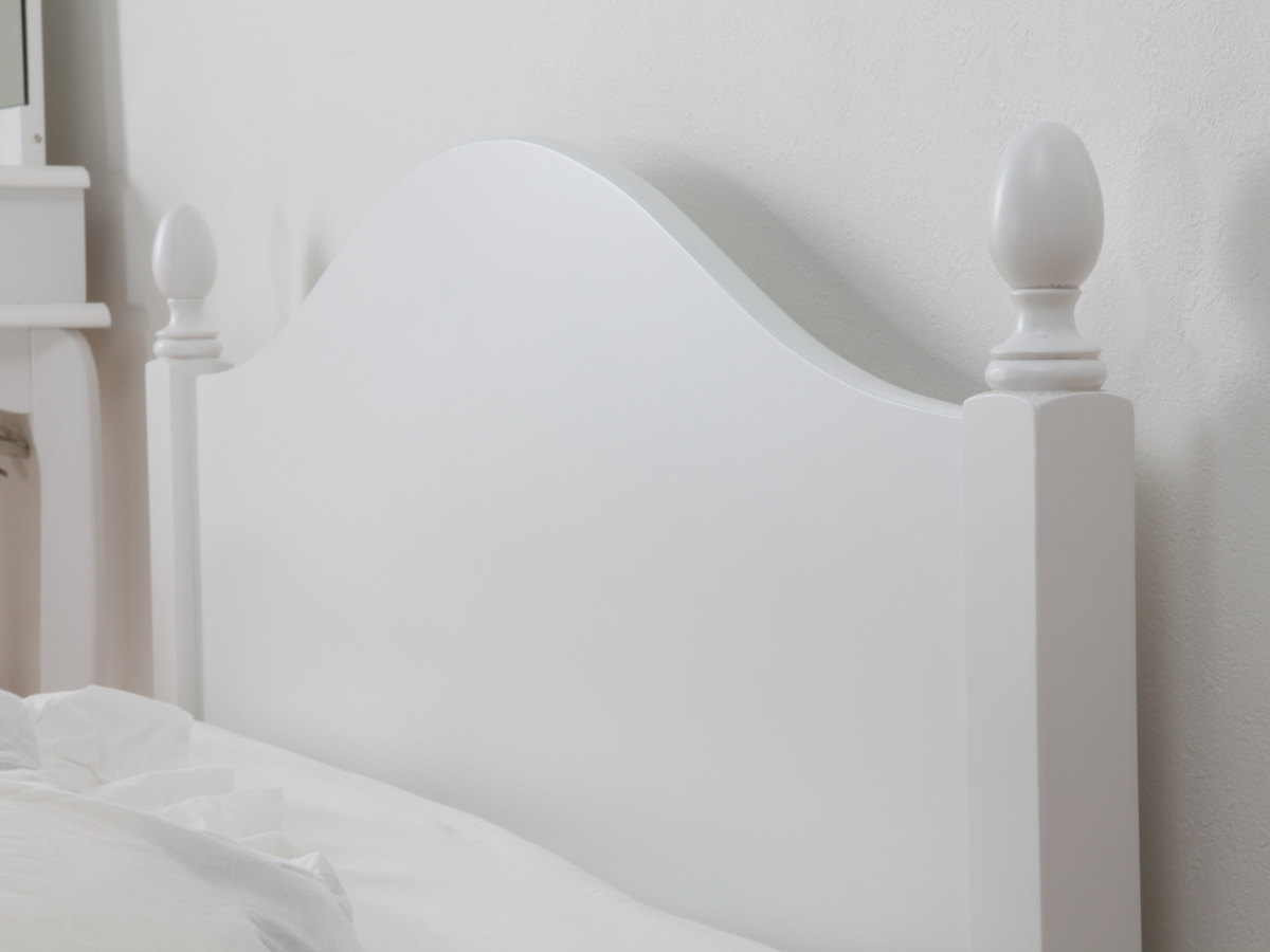 ベッド シングル プリンセスデザイン 姫系 すのこ 簡単組立 （ 白