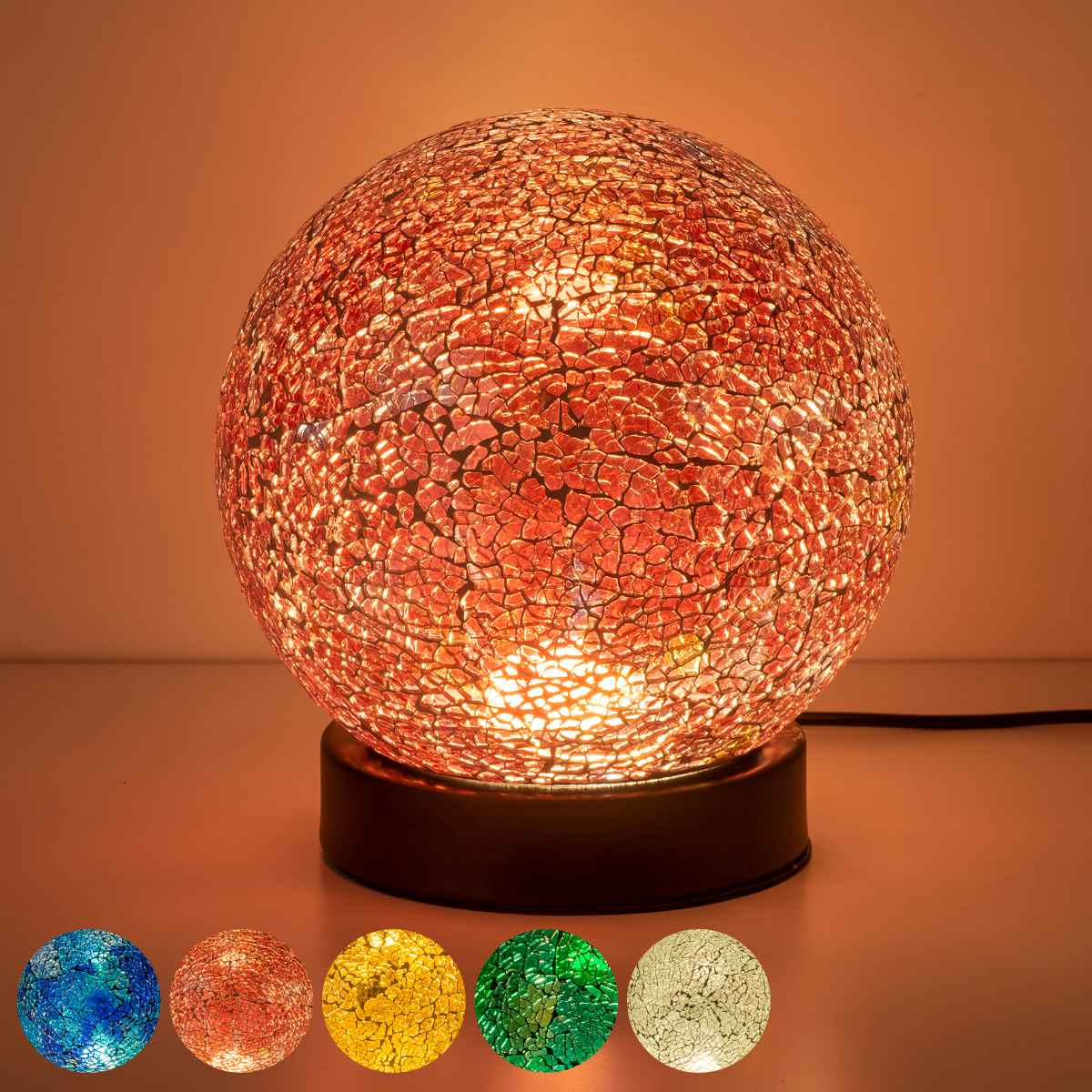 照明 モザイクLEDランプ 無段階調光 USB電源 （ ライト 間接照明 デスクライト インテリアライト 卓上 インテリア おしゃれ モザイク ガラス ステンドグラス ）