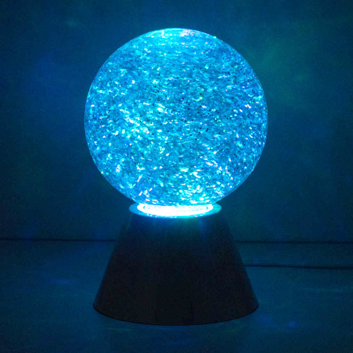 テーブルライト グローブランプ グリッター USB電源 ACアダプター付き 間接照明 （ ライト インテリアライト 卓上 パール ラメ 電池式 ボール型 球 ）