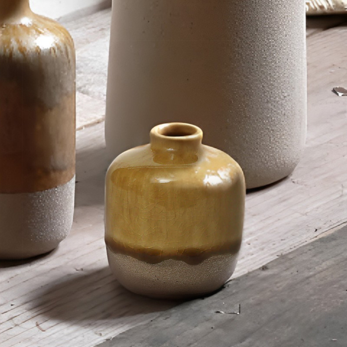 花瓶 ブロン ハニーブラウン base フラワーベース 花器 陶器