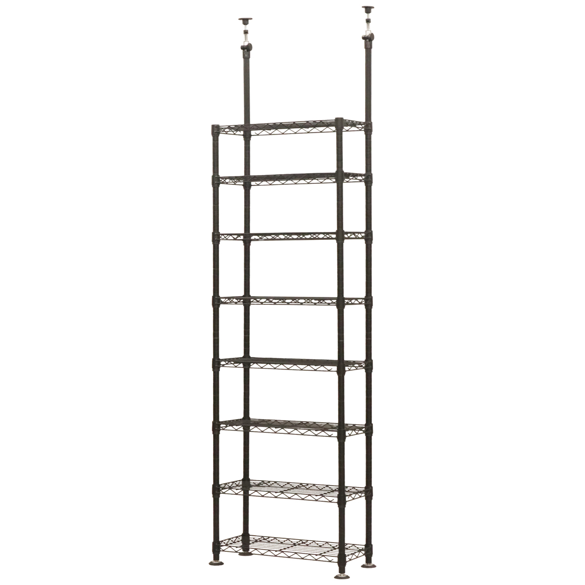 エイ・アイ・エス 突っ張り スチールラック 幅63cm 8段 高耐荷重 簡単