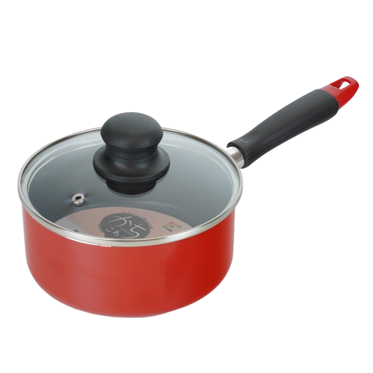 和平フレイズ 片手鍋 16cm IH対応 ガラス蓋付き かちこれ （ ガス火