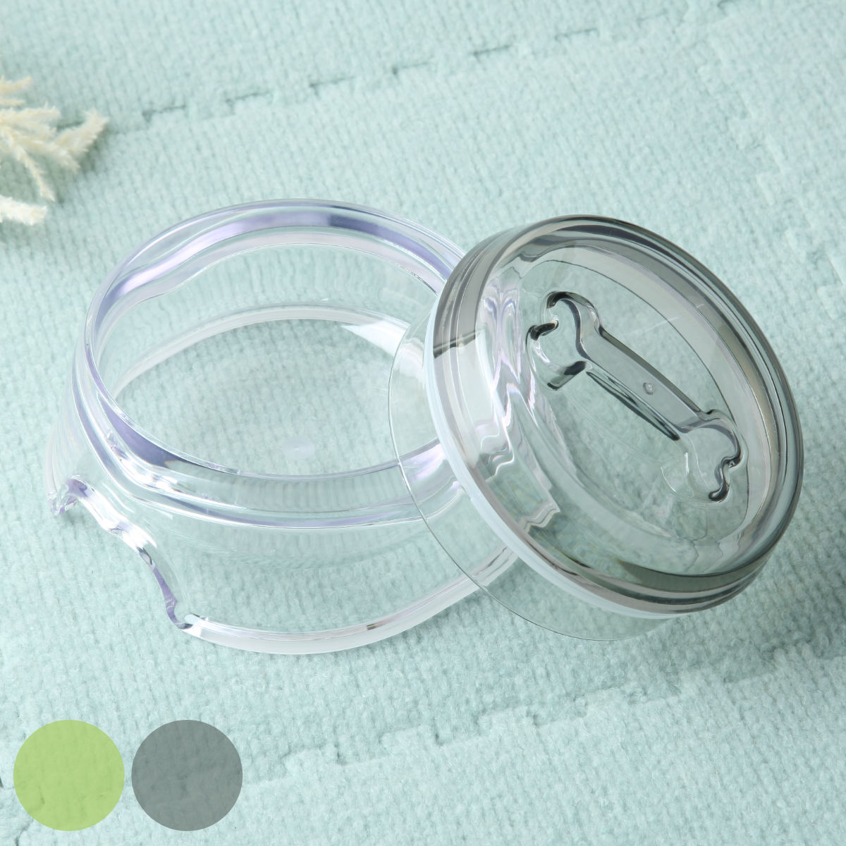 フードボウル ループ 2in1 ボウル 犬 猫 ペット （ 餌皿 ウォーターボウル プレート 給水器 給餌器 エサ皿 すべり止め 食洗機対応 ）