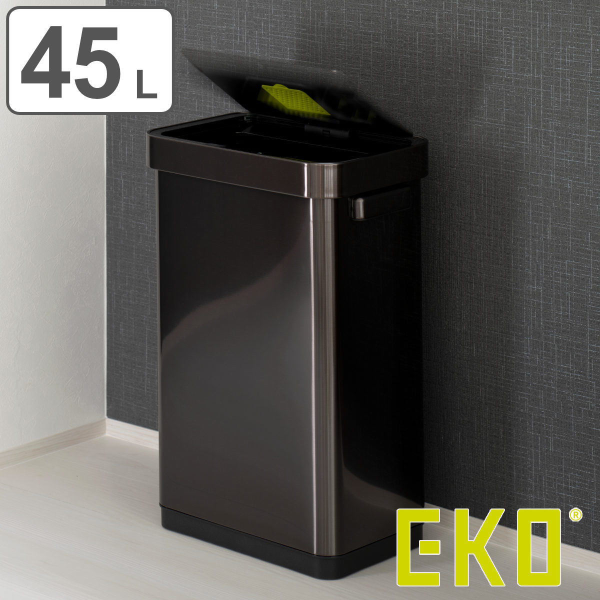 EKO �S�~�� 45L �f���b�N�X�~���[�W�� T �Z���T�[�r�� �X�e�����X �i �C�|�P�[�I�[ ���ݔ� 45���b�g�� 45 �Z���T�[ �����J�� �d�r�� �L�b�`�� ��N�ۏؕt�� �j