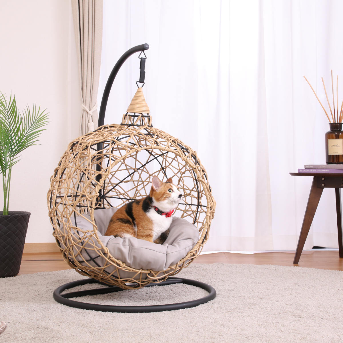 不二貿易（Fuji Boeki） ペットベッド ハンギングチェア ペット用 丸型