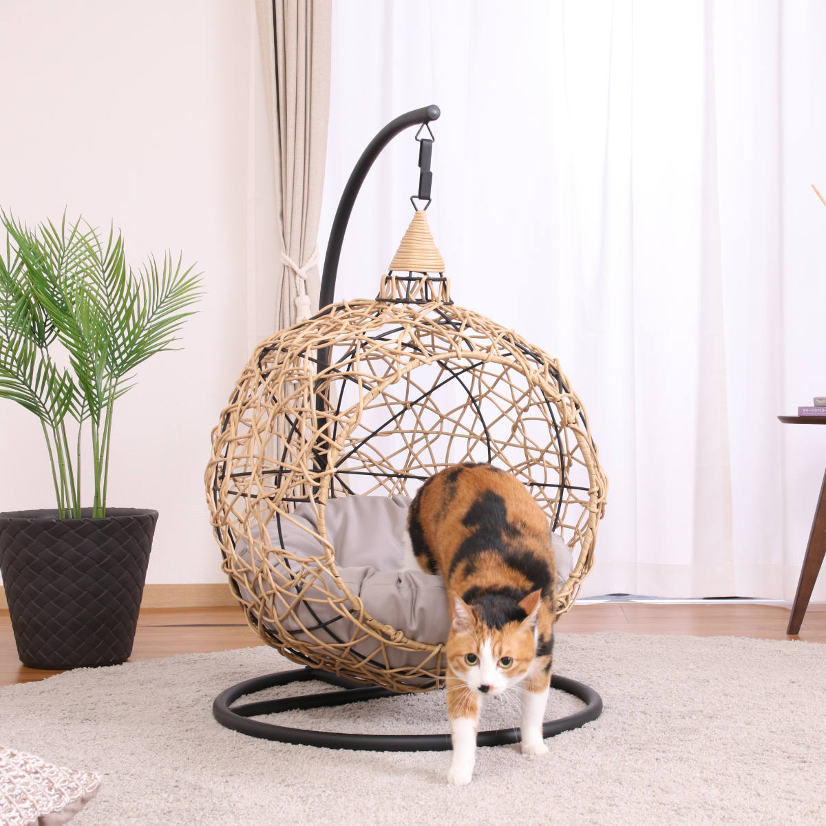 不二貿易（Fuji Boeki） ペットベッド ハンギングチェア ペット用 丸型