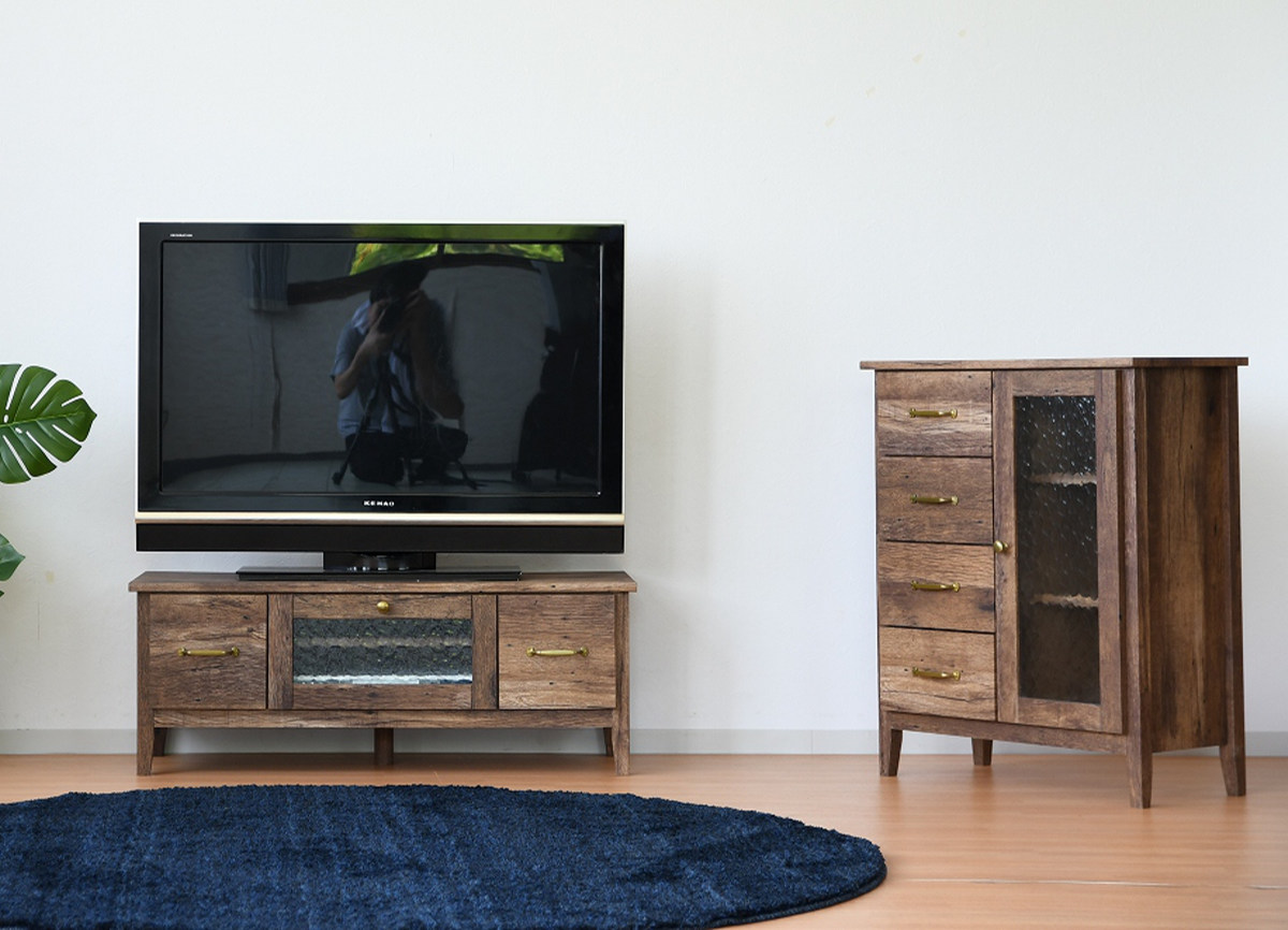 テレビ台 ローボード レトロ調 幅105cm （ GATHER TV台 TVボード 