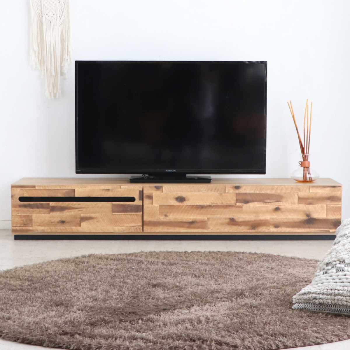 テレビ台 テレビ台 ローボード アカシア材 レトロモダン Noir 幅149.3cm