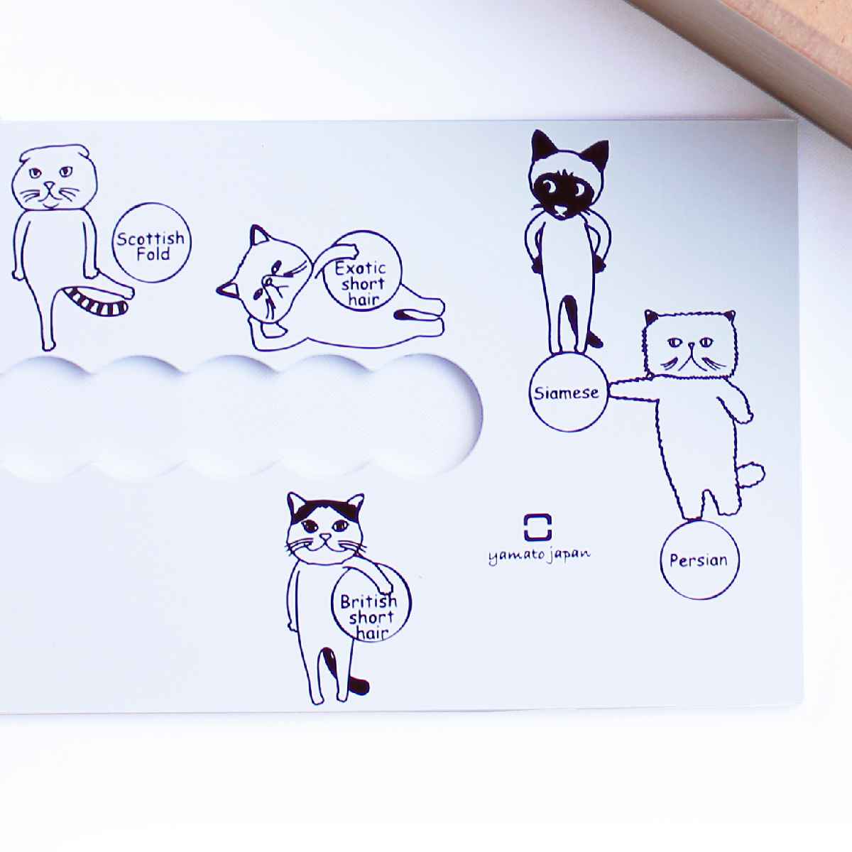 ティッシュケース hako cats 木製 (...の詳細画像3
