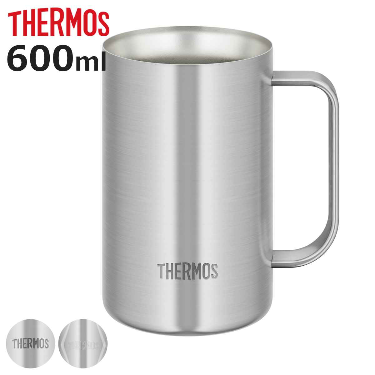 �r�[���W���b�L 600ml �^��f�M �X�e�����X JDK-601C �i thermos �H��@�Ή� �W���b�L �r�[���O���X �r�A�O���X �j