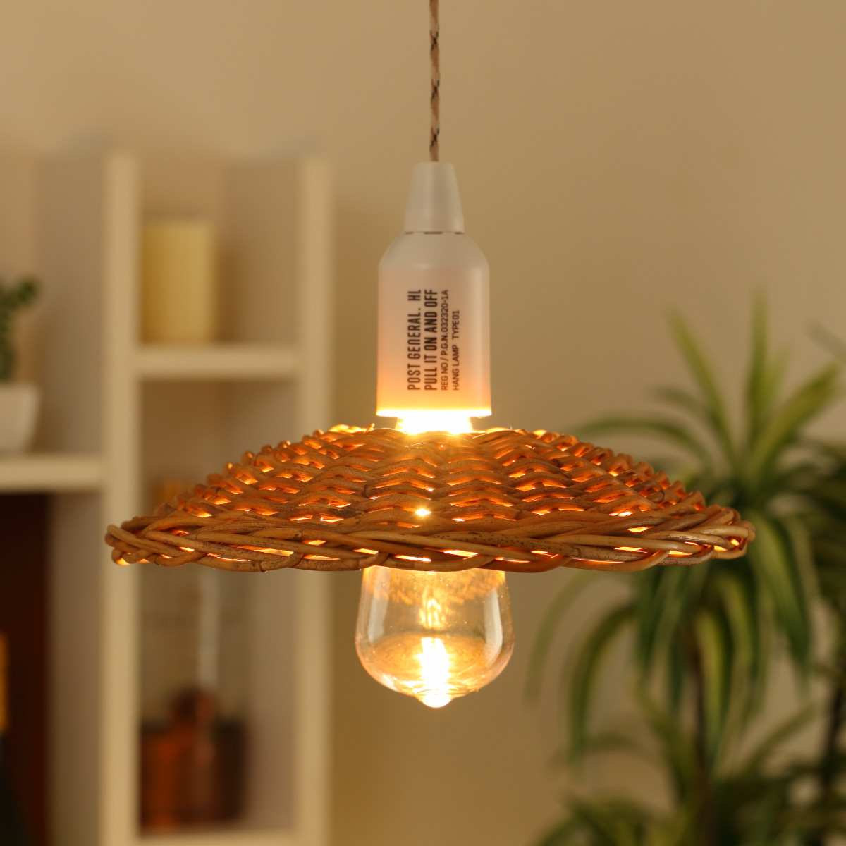 Creer 照明 ランプシェード ポストジェネラル ハングランプ ラタン