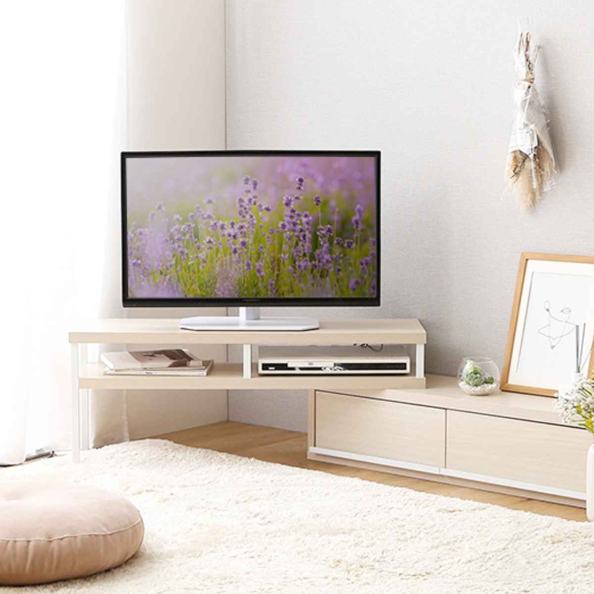 ホームテイスト（HOME taste） ミニテレビスタンド 耐震 首振りタイプ