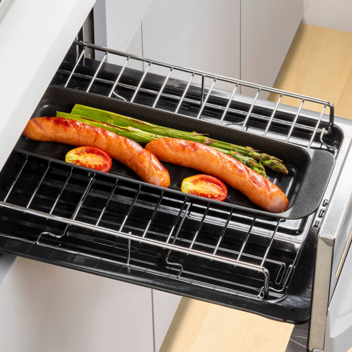ステンレス製オーブントレー 4枚セット 高木金属工業 焼き魚プレート デュアルプラス フッ素加工 日本製