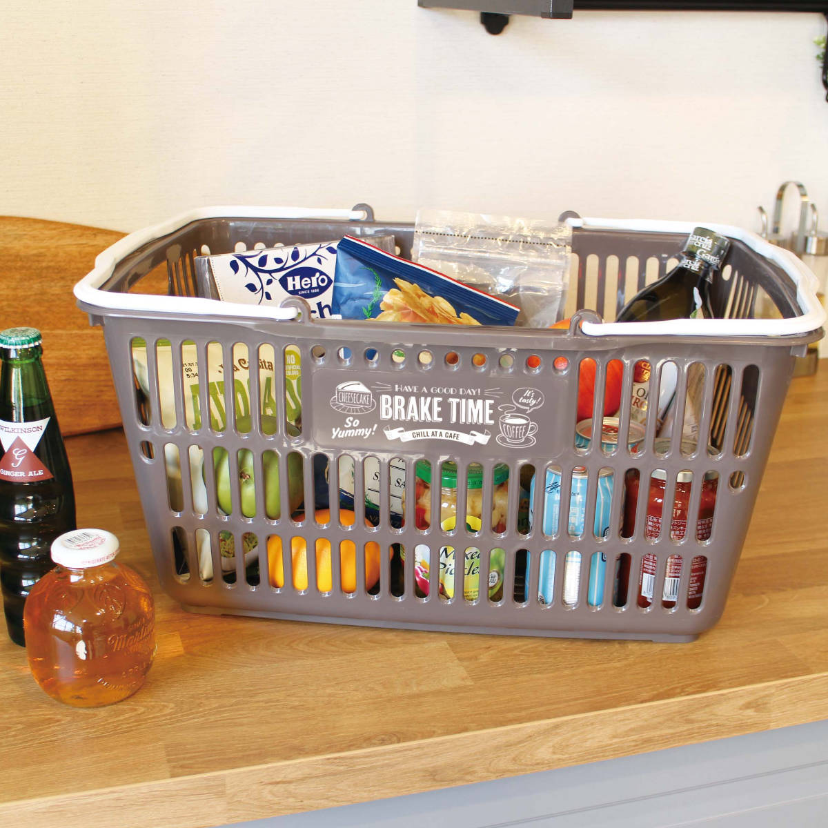 錦化成 バスケット 収納 エコバスケット 10 買い物かご レジかご 同色5