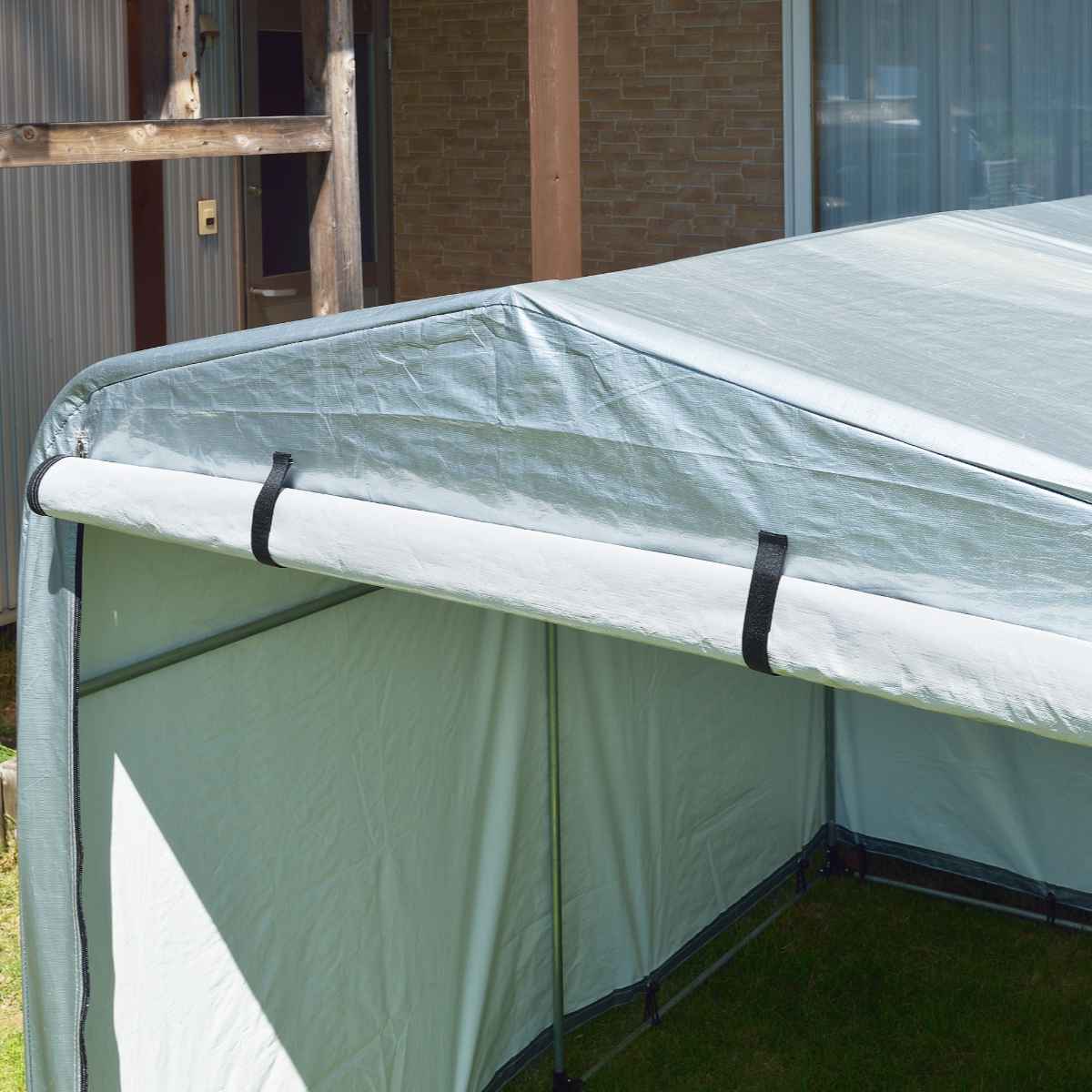 SANKA 自転車置き場 サイクルハウス 3台用 簡易万能ガレージ 大