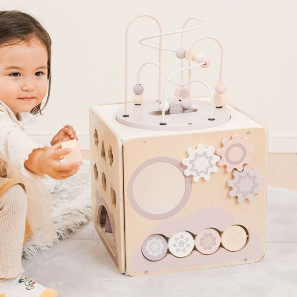 知育玩具 プレイトイボックス 1歳 木製 北欧 （ おもちゃ 木のおもちゃ 木製おもちゃ 知育 玩具 ベビー 赤ちゃん 子ども ギフト プレゼント ）