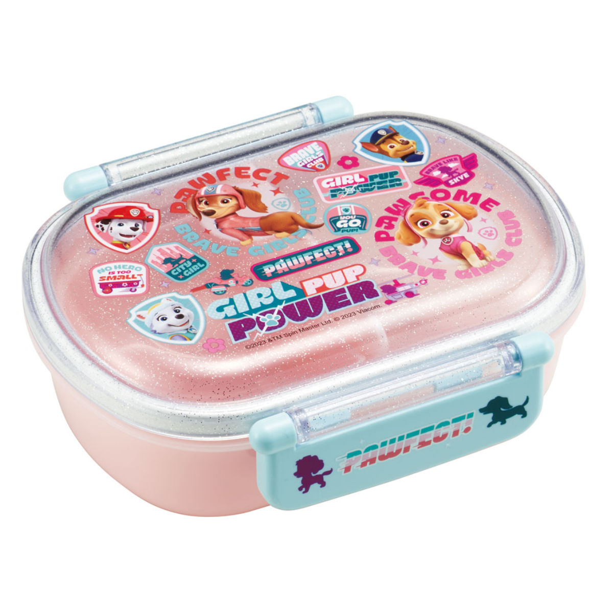 スケーター 弁当箱 1段 360ml 抗菌ふわっとタイトランチ パウパトGIRL