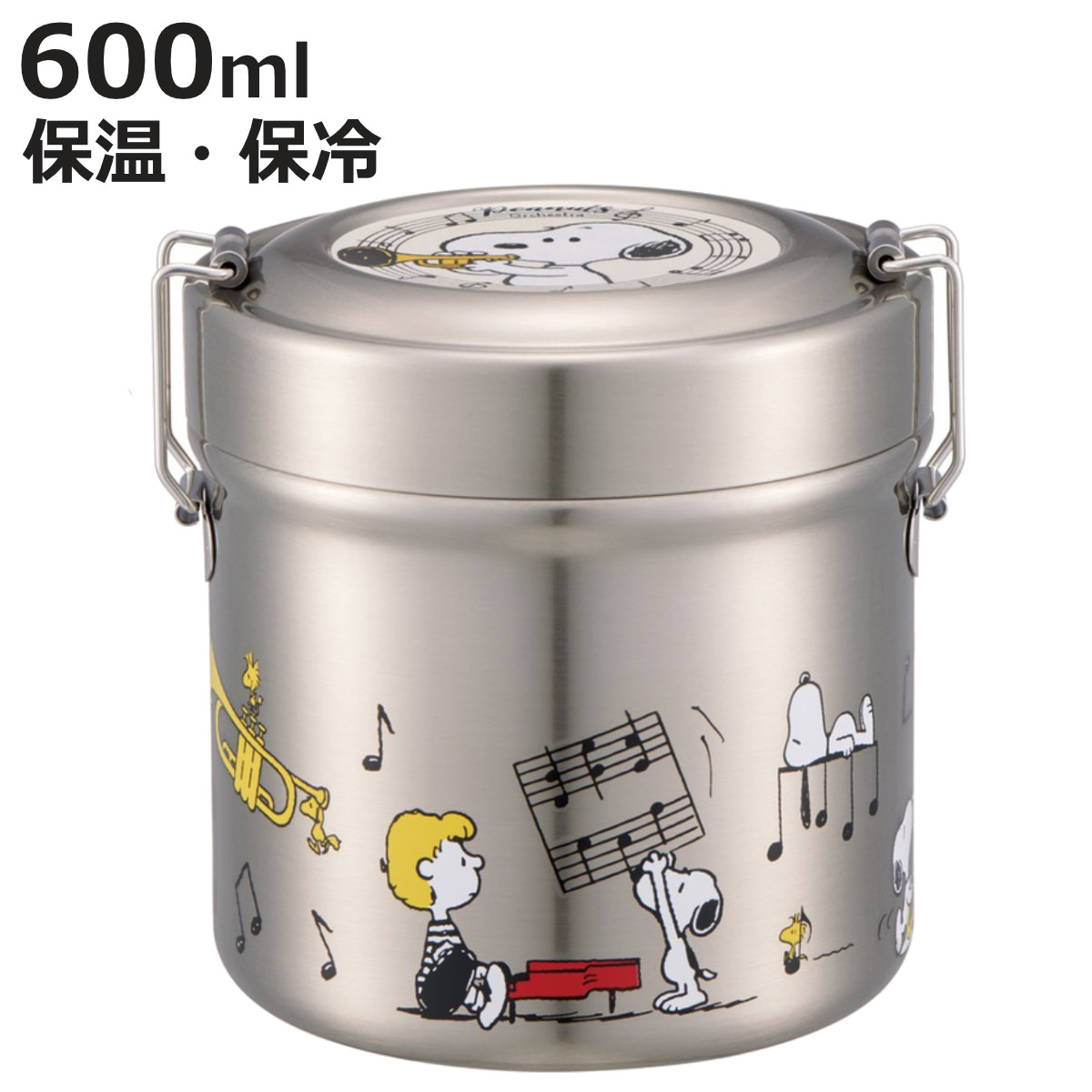 スケーター 保温弁当箱 600ml 抗菌真空ステンレスランチ PNTS