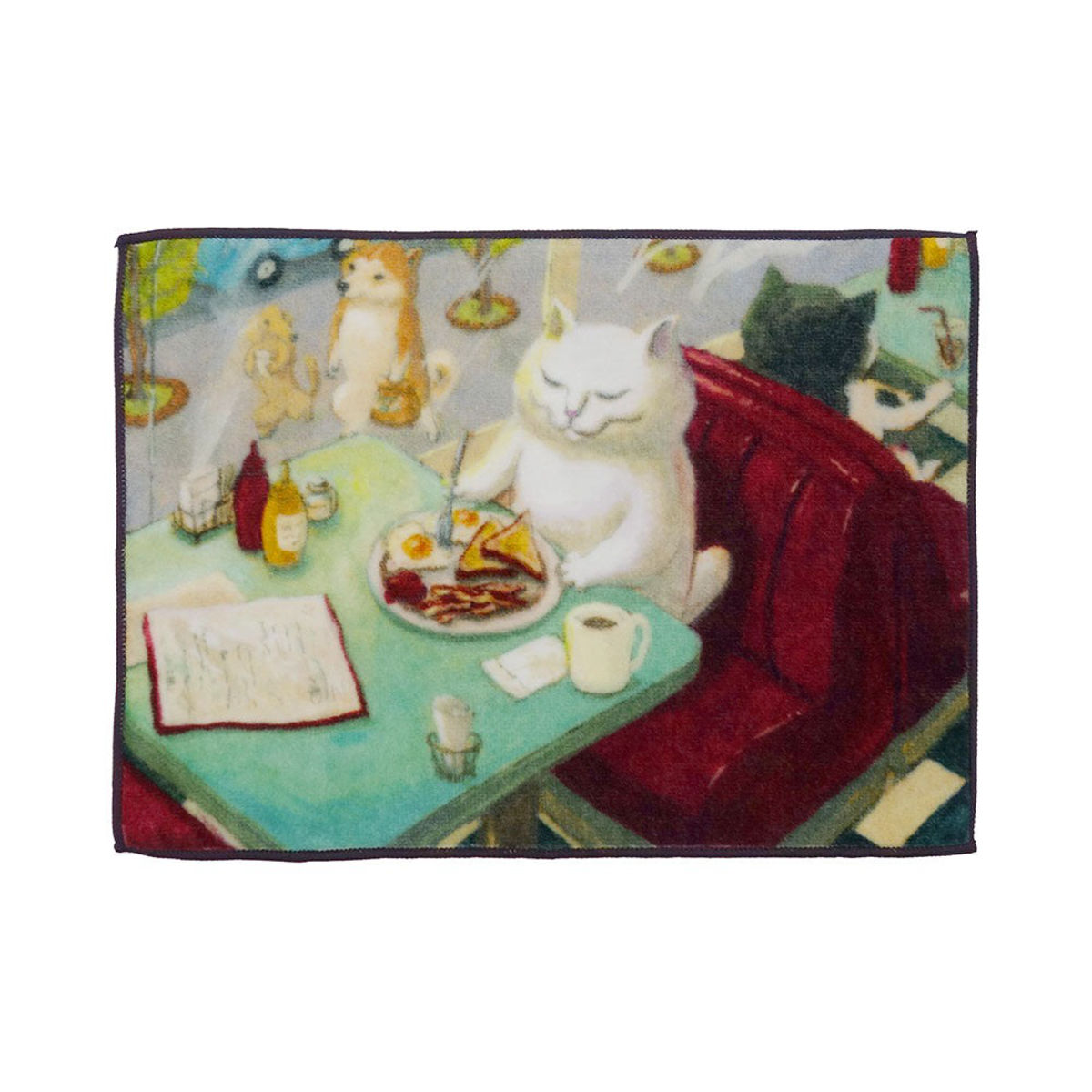 タオルハンカチ たおる はんかち カマノレイコ 日本製 （ ねこの暮らし タオル ハンカチ 綿 手拭き 猫 ）｜colorfulbox｜02