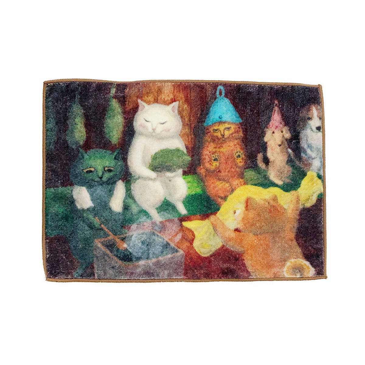 タオルハンカチ たおる はんかち カマノレイコ 日本製 （ ねこの暮らし タオル ハンカチ 綿 手拭き 猫 ）｜colorfulbox｜08