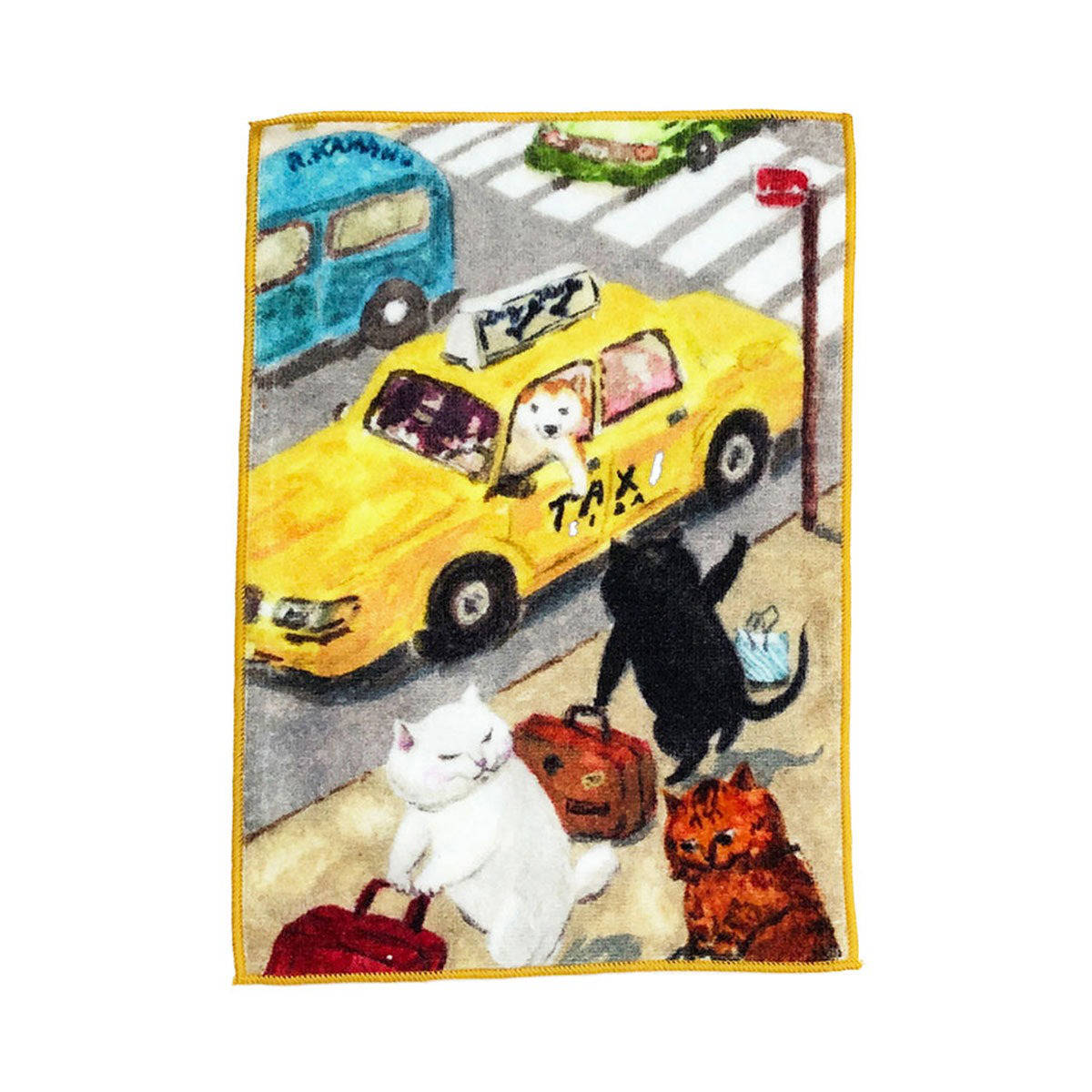 タオルハンカチ たおる はんかち カマノレイコ 日本製 （ ねこの暮らし タオル ハンカチ 綿 手拭き 猫 ）｜colorfulbox｜10