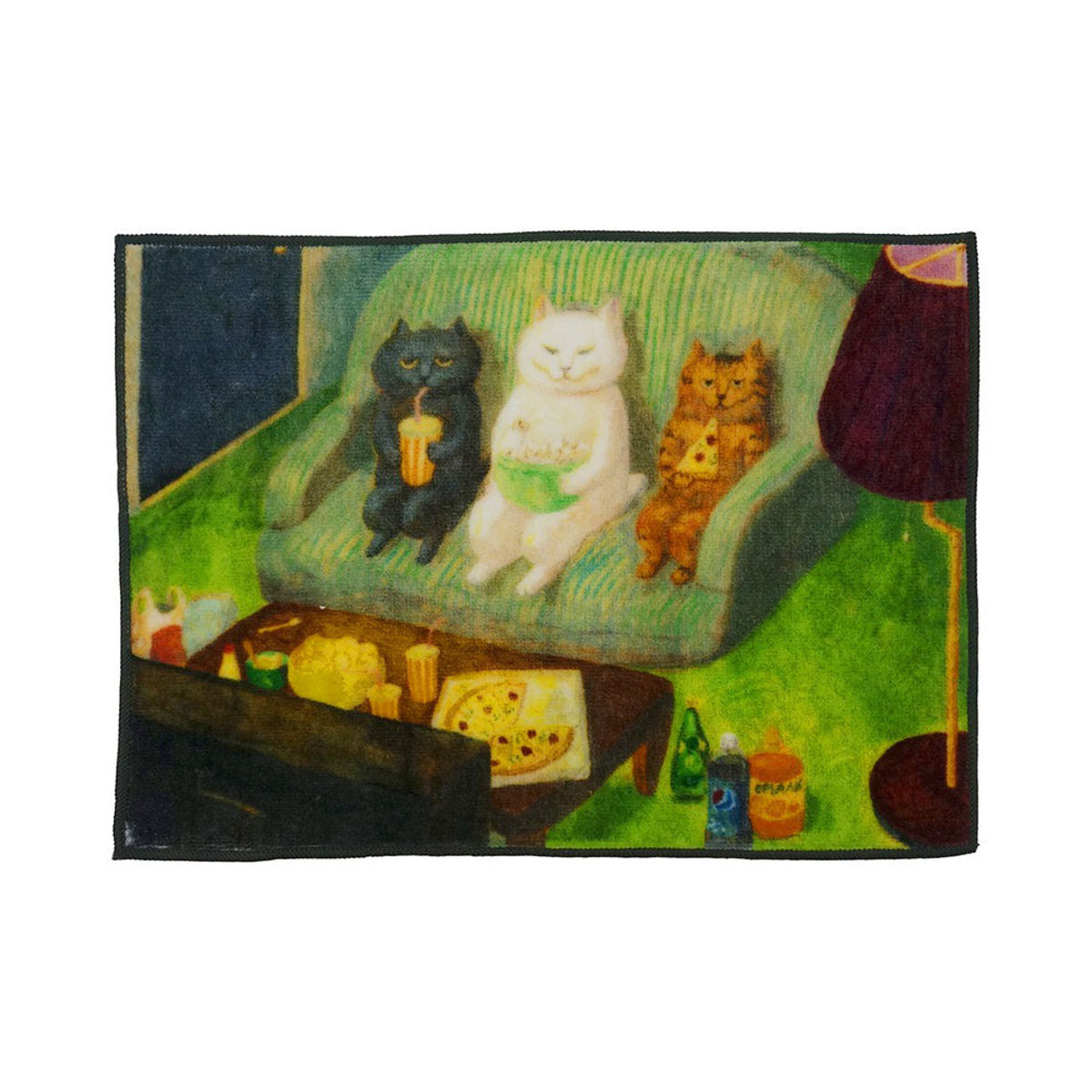 タオルハンカチ たおる はんかち カマノレイコ 日本製 （ ねこの暮らし タオル ハンカチ 綿 手拭き 猫 ）｜colorfulbox｜11