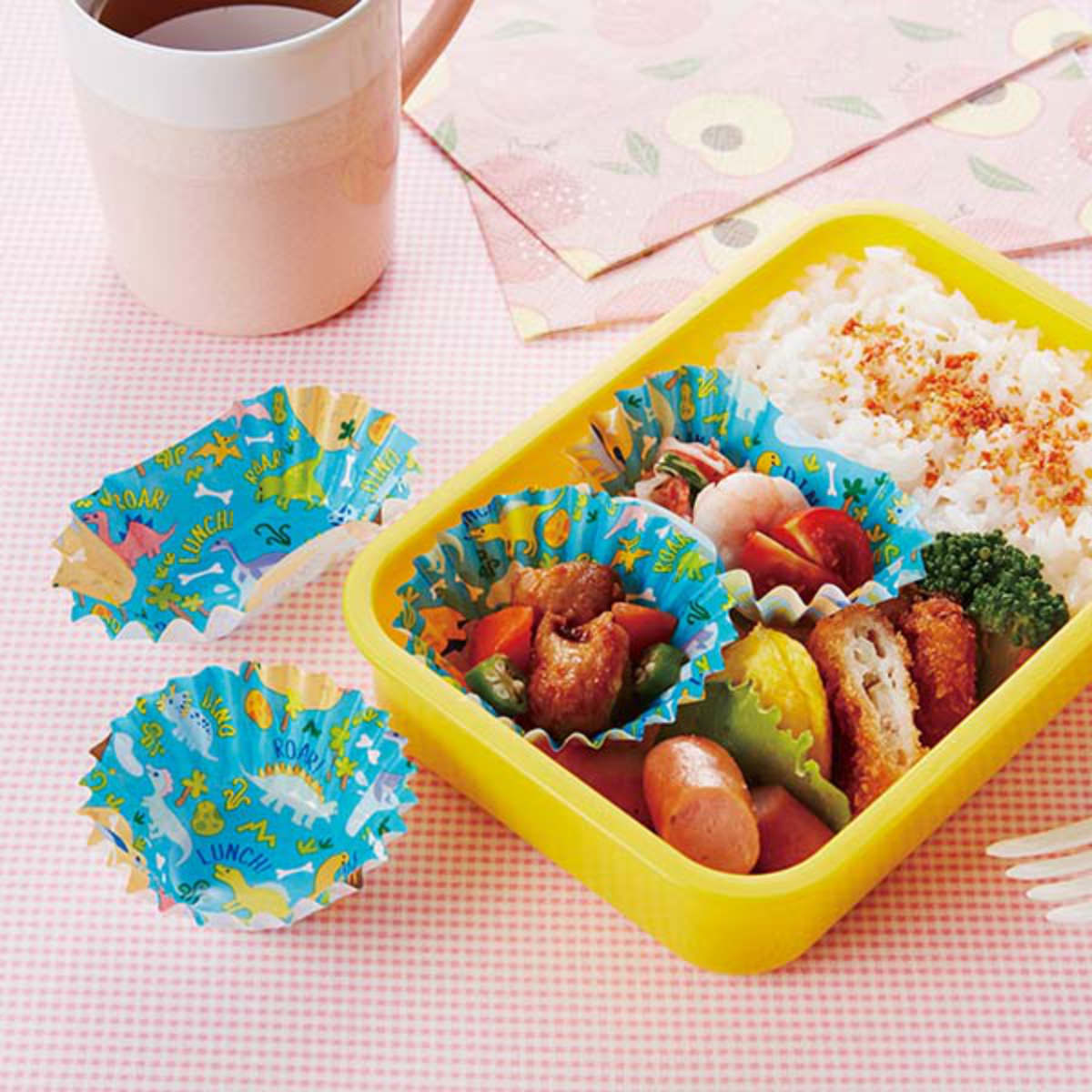 TORUNE（トルネ） おかずカップ 抗菌お弁当カップ 恐竜マップ 丸・小判