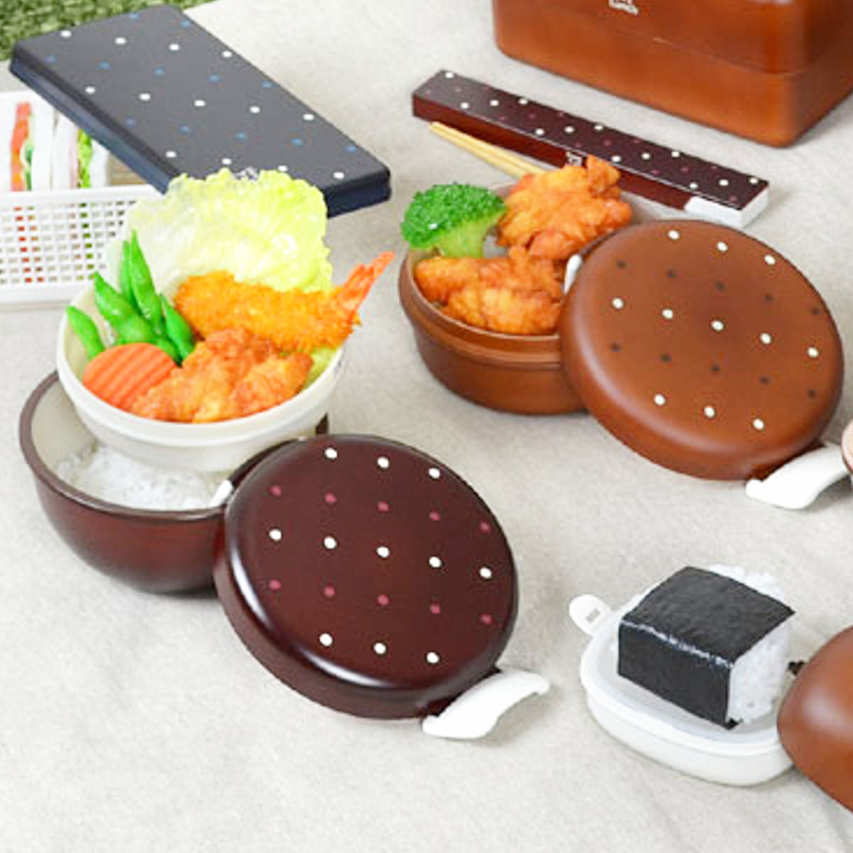 宮本産業 ランチボウル どんぶり弁当箱 2段 Have a Lunch ドット 700ml