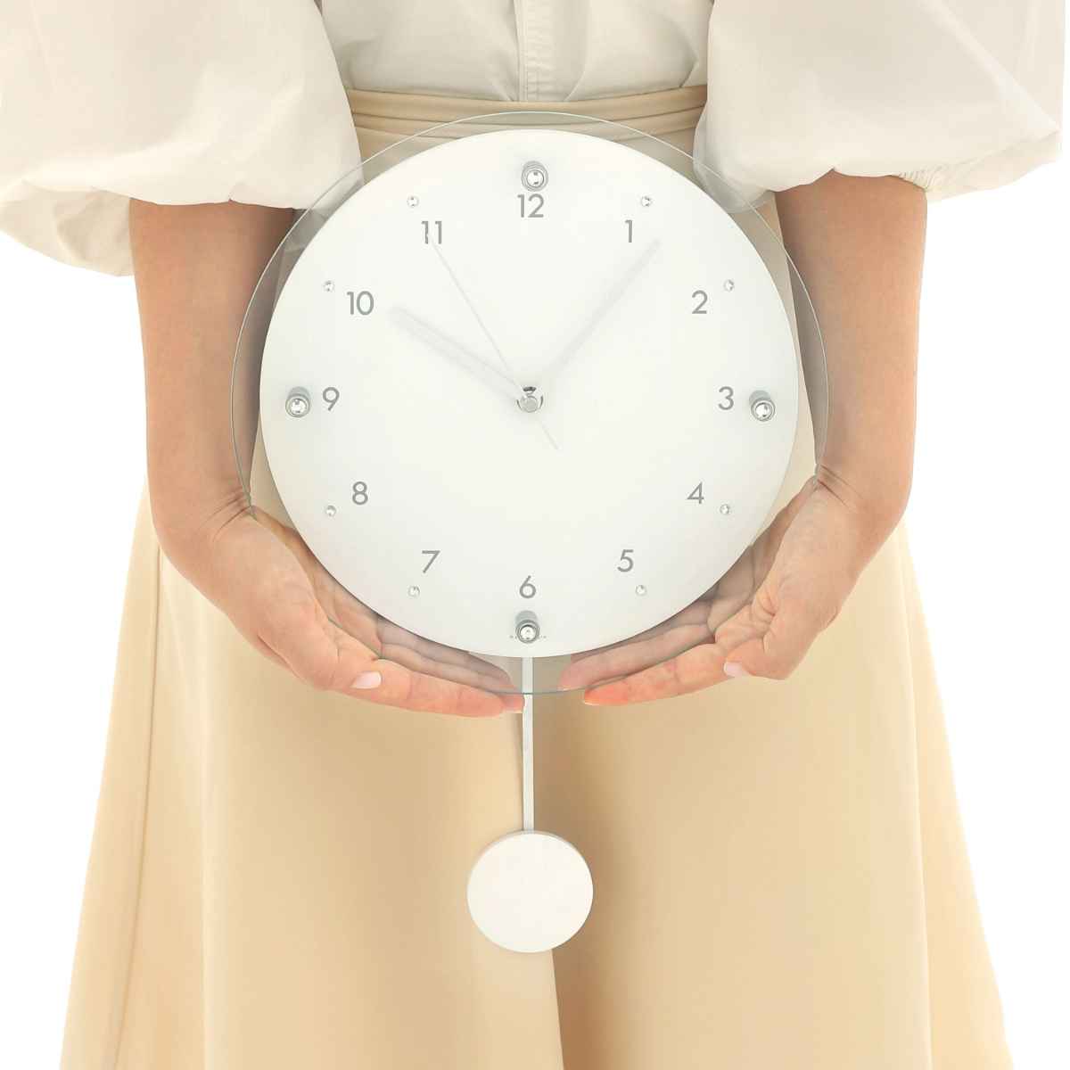 ノア精密 掛け時計 電波振子掛時計 アンティールII MAG 夜間秒針停止
