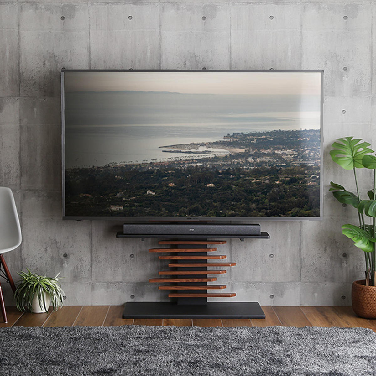 【美品】テレビスタンド・サウンド棚板・棚板セット32〜80インチ対応 ホームテイスト（HOME taste） デザインTVスタンド サウンドバー棚板