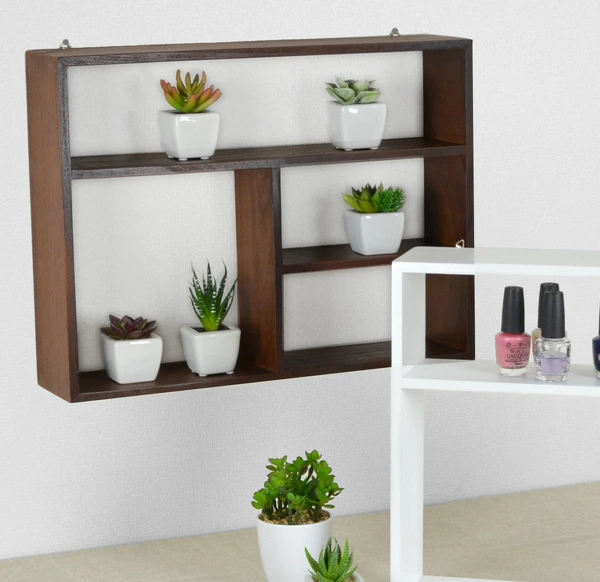 ちどり産業 シェルフ 幅45cm チェリーウッド 壁掛け 45×34cm 天然木