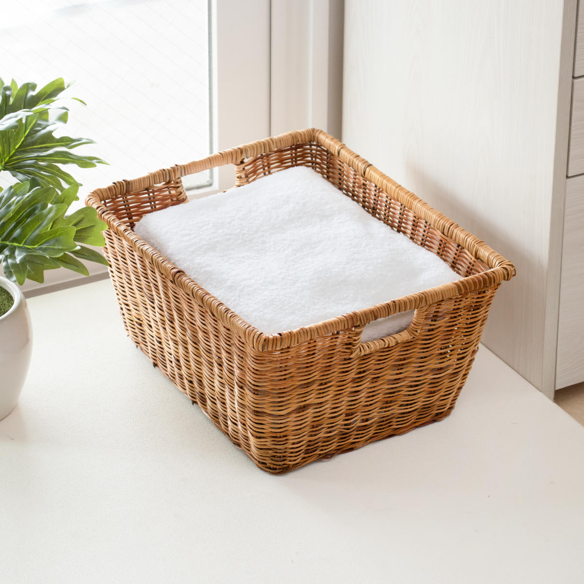 ちどり産業 かご バスケット 収納 約 幅42×奥行33.5×高さ21.5cm 2個