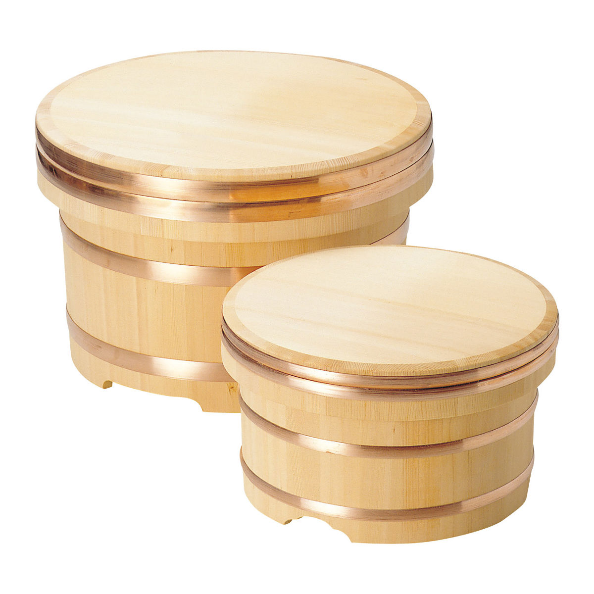 おひつ 5合 椹 江戸びつ 直径21cm （ 木製 お櫃 天然木 さわら 吸湿