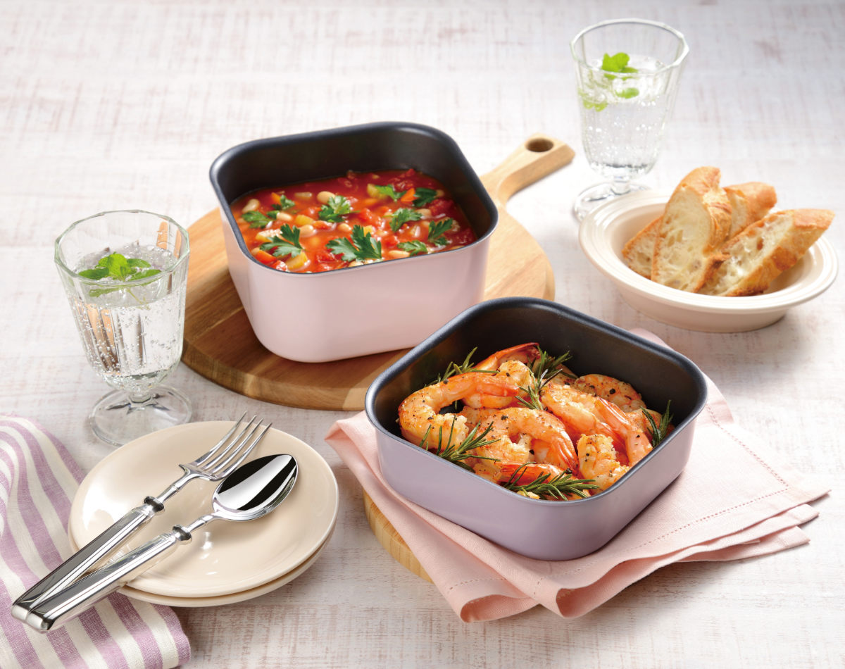 CookBest 鍋・フライパンセット 和平フレイズ フライパン・鍋 4点セット 16cm IH対応 角型 着脱