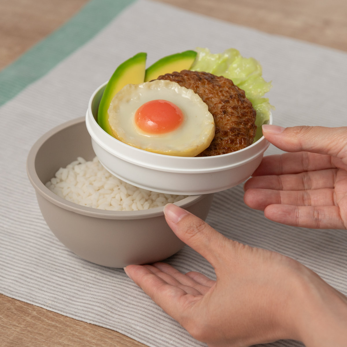 宮本産業 弁当箱 2段 700ml MIYA LUNCH ランチボウル くすみカラー