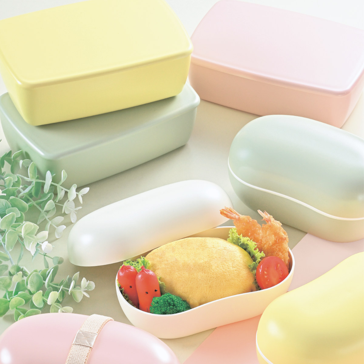 HAKOYA 弁当箱 1段 360ml さっと洗えるお弁当箱 ビーンズ （ お弁当箱