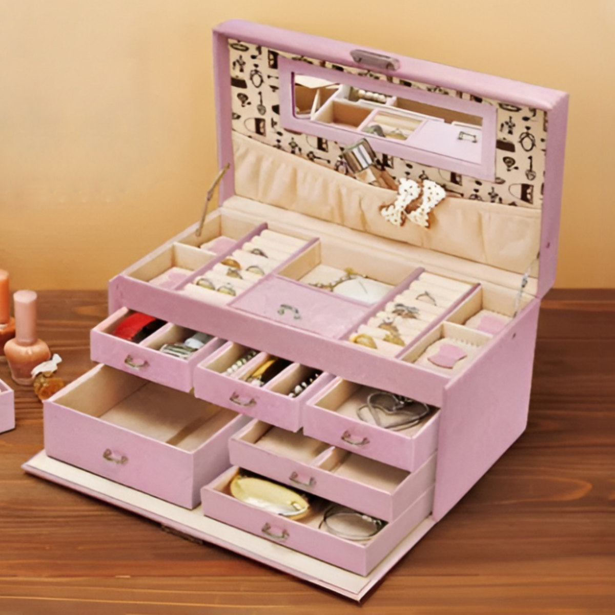 小物収納 スウィート ジュエリーボックス LLサイズ アクセサリー