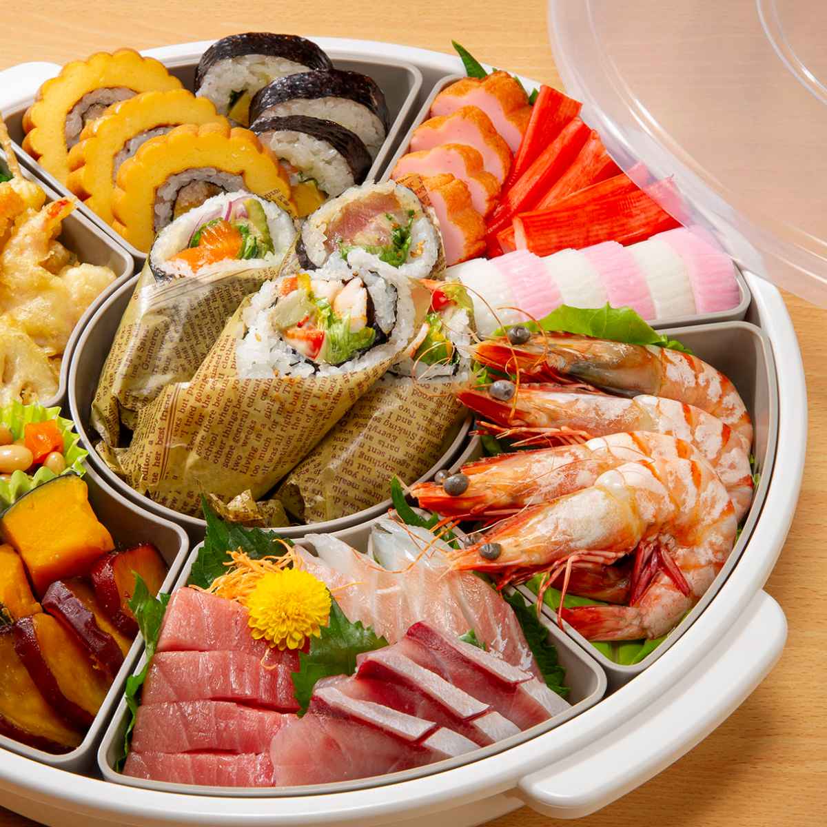 オードブル皿 39cm 仕切り皿 プラスチック （ オードブル容器 盛皿