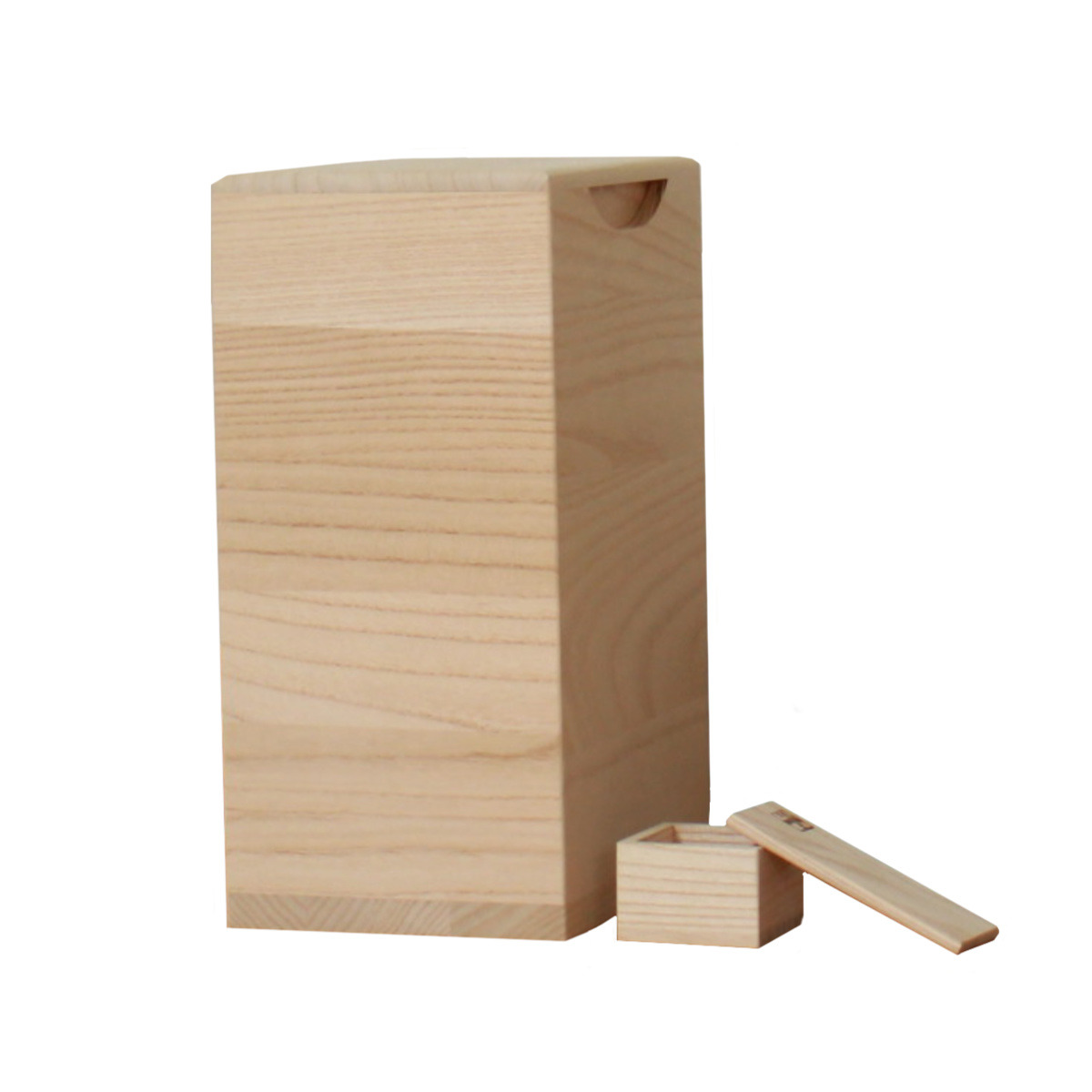 米びつ 10kg 桐の米びつ 縦長型 無地 一合升 すり切り棒付き （ 密閉