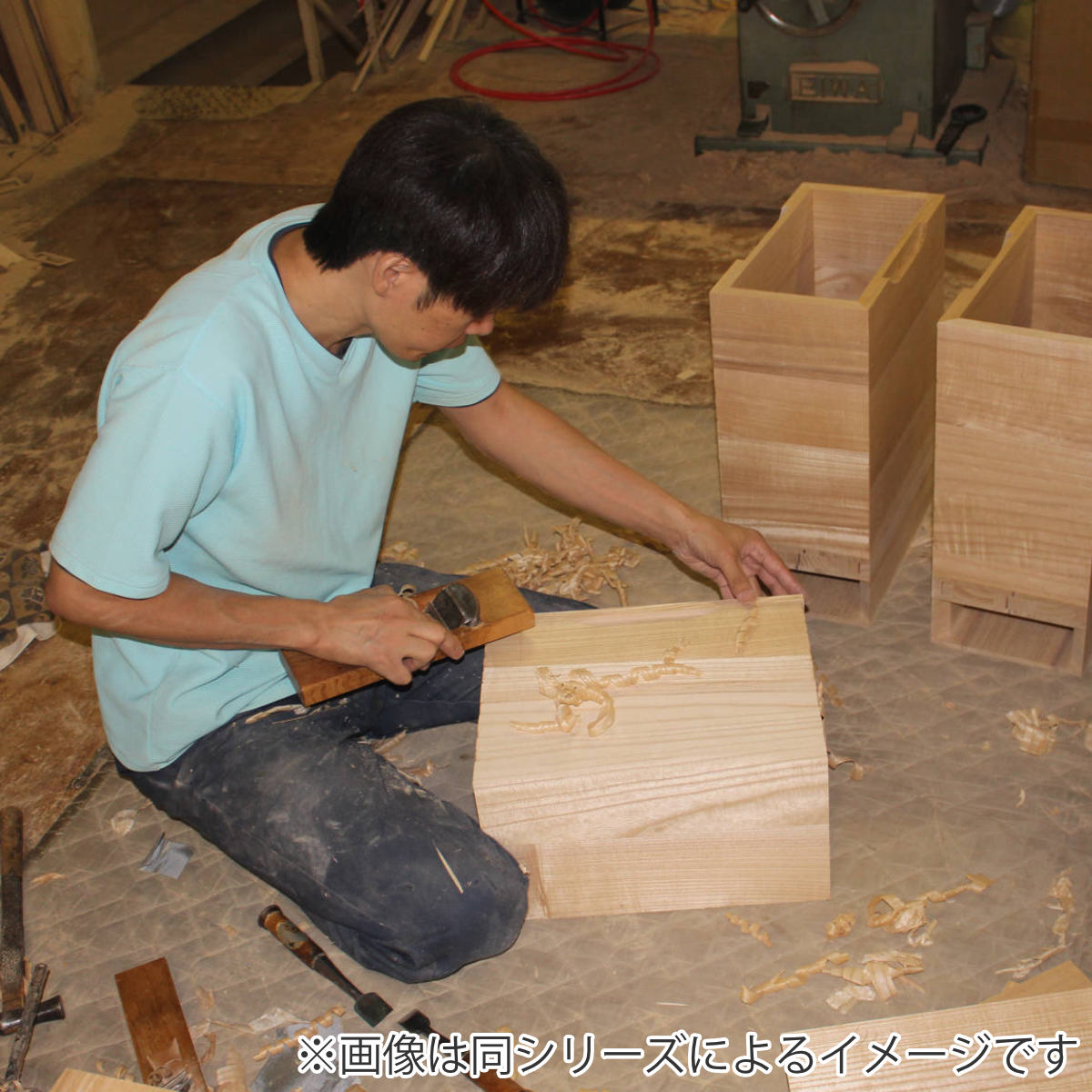 米びつ 10kg 桐の米びつ 縦長型 無地 一合升 すり切り棒付き （ 密閉