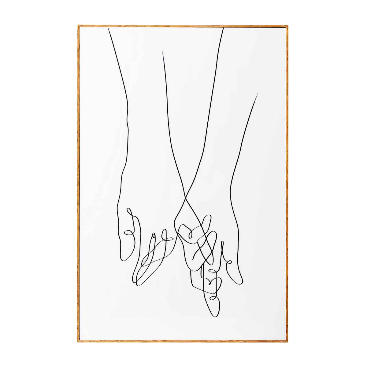 東谷 アートパネル 40×60cm ラインアート 手 （ 絵画 絵 アート