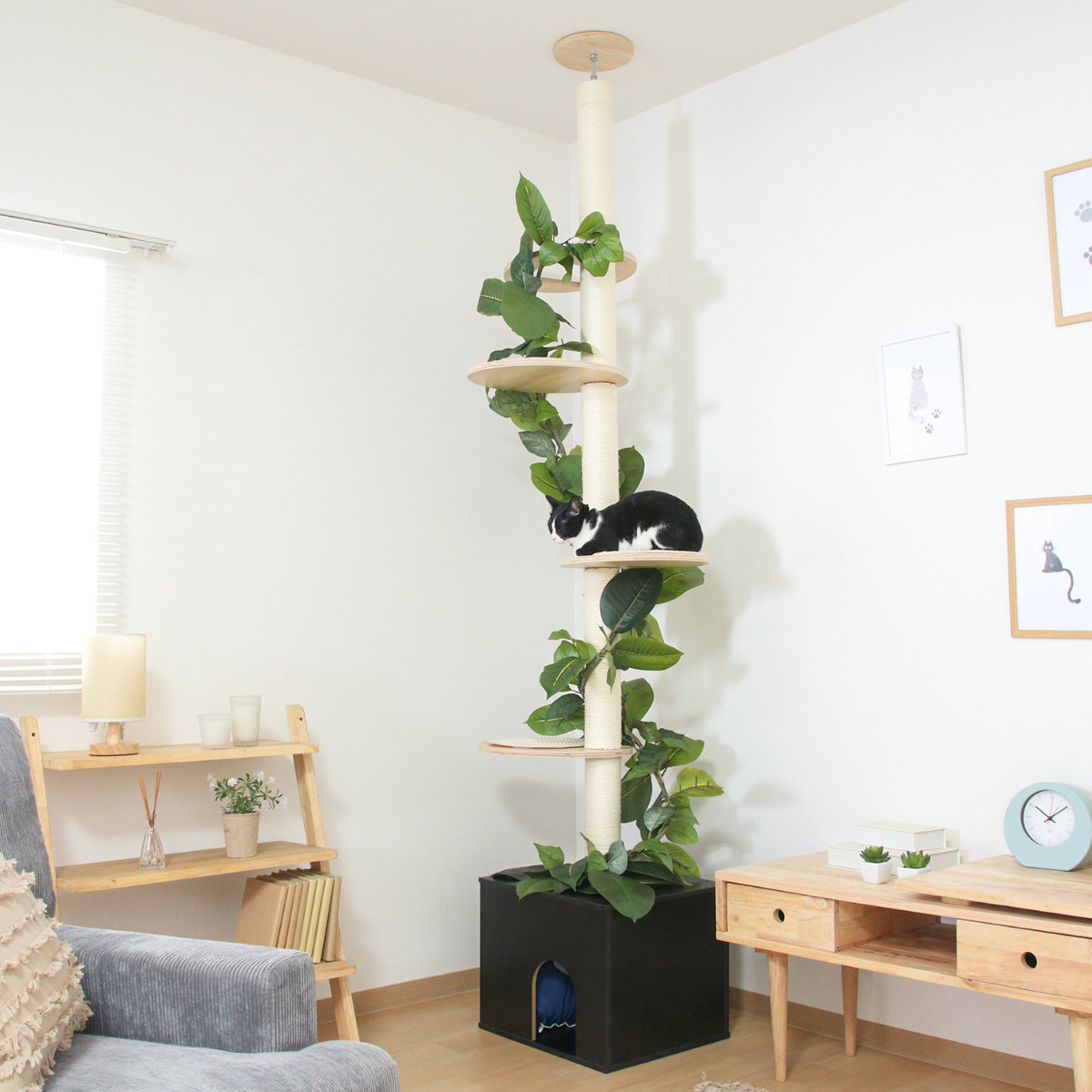 不二貿易（Fuji Boeki） キャットタワー ねこの休ら木 ソラ 爪とぎ