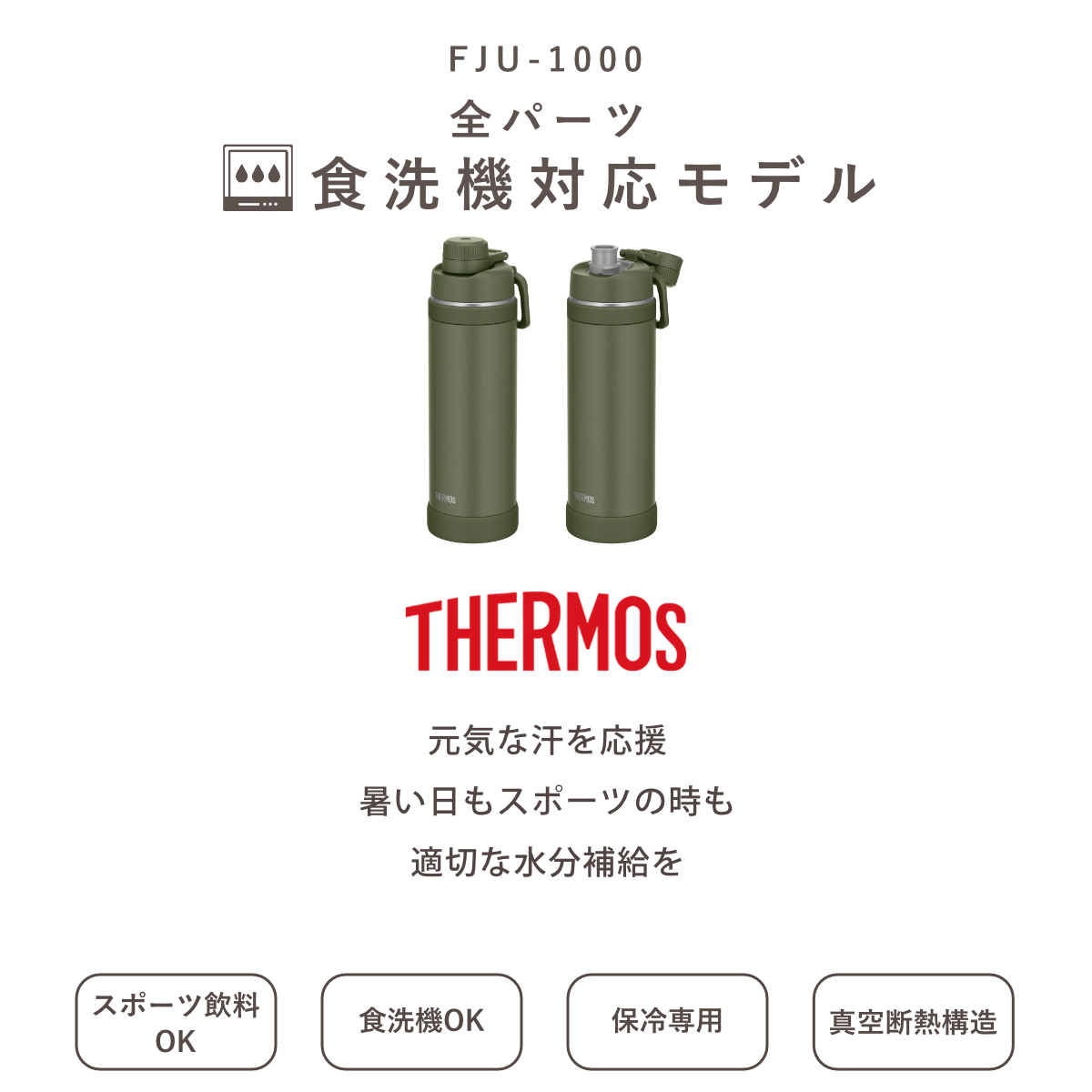 サーモス 水筒 1L 真空断熱スポーツボトル ...の詳細画像4