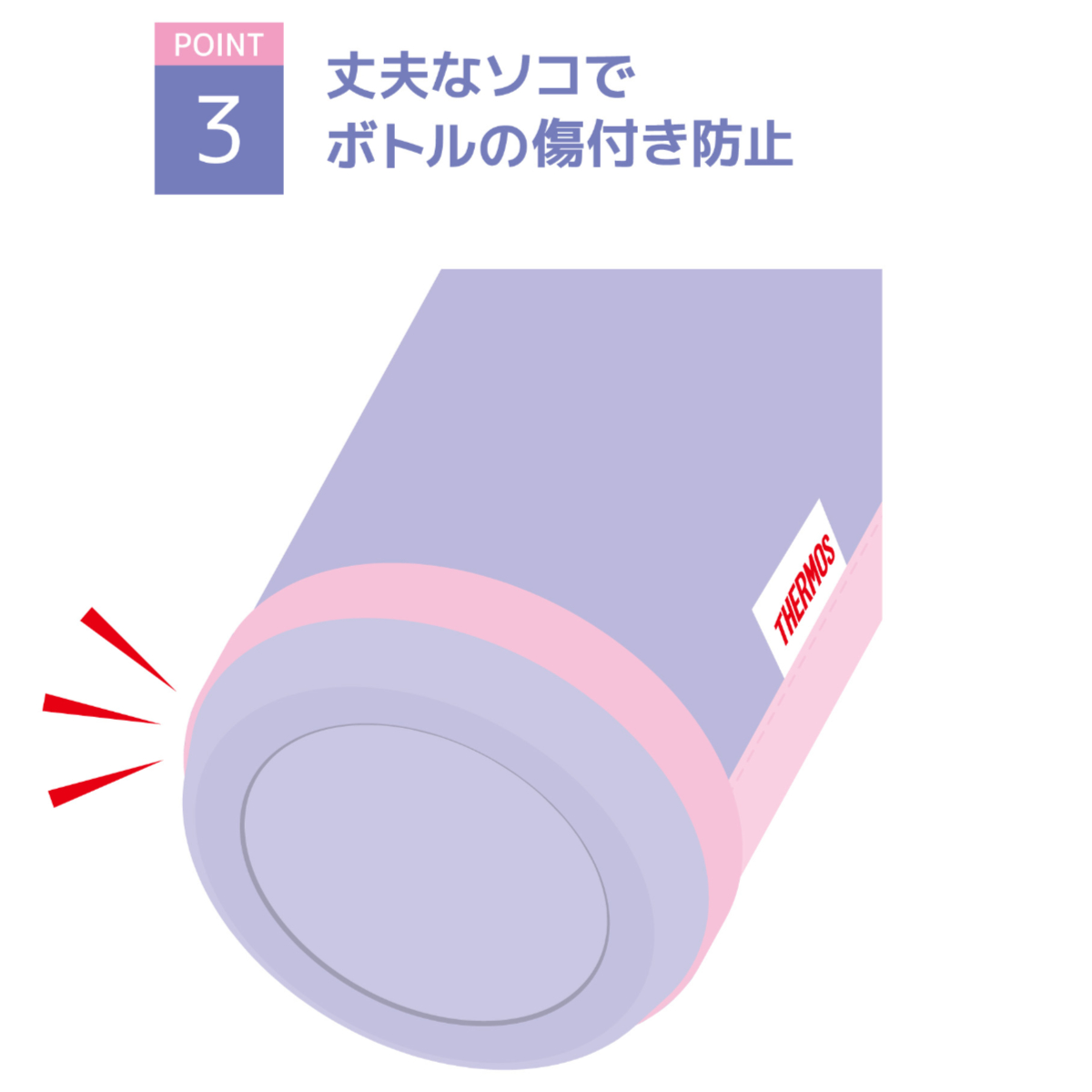 サーモス ボトルカバー 450〜600ml 対...の詳細画像4