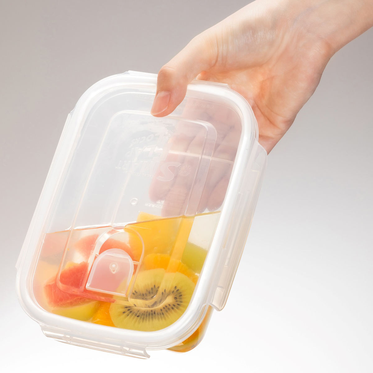 保存容器 400ml スマートフラップ＆ロックス 角型 S 同色2個セット