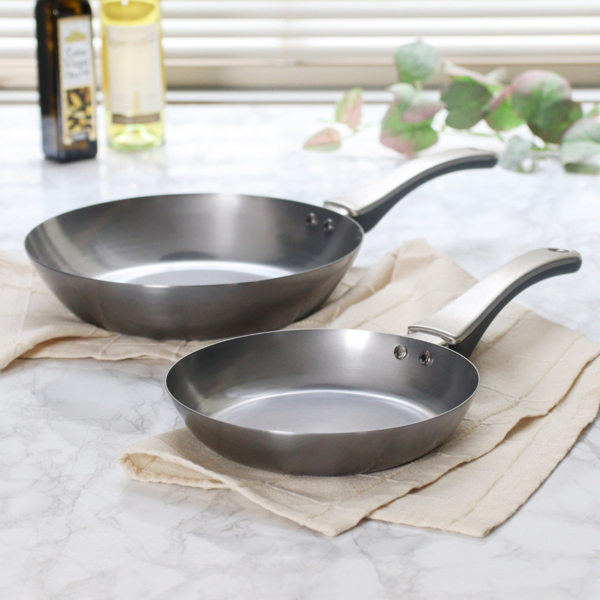 Tetsu 鉄製フライパン konabe2個セット 直径約20cm あやせものづくり研究会/Tetsu Konabe -手入れが楽でコンパクトな鉄