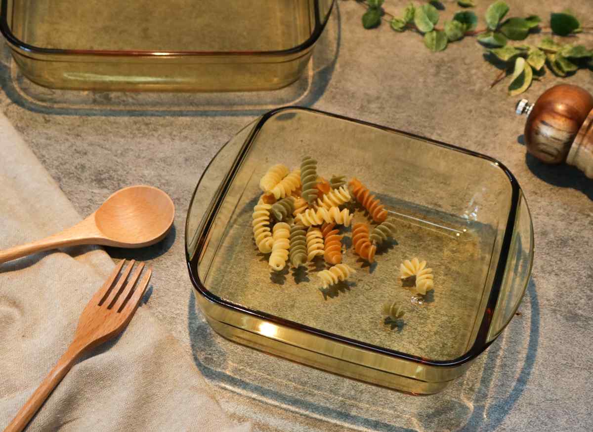 グラタン皿 20cm 1L VISIONS 耐熱ガラス 2個セット （ 食洗機対応 電子