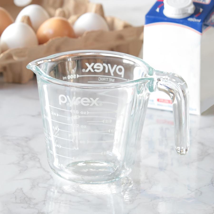 PYREX（パイレックス） 計量カップ 500ml 耐熱ガラス 取っ手付き