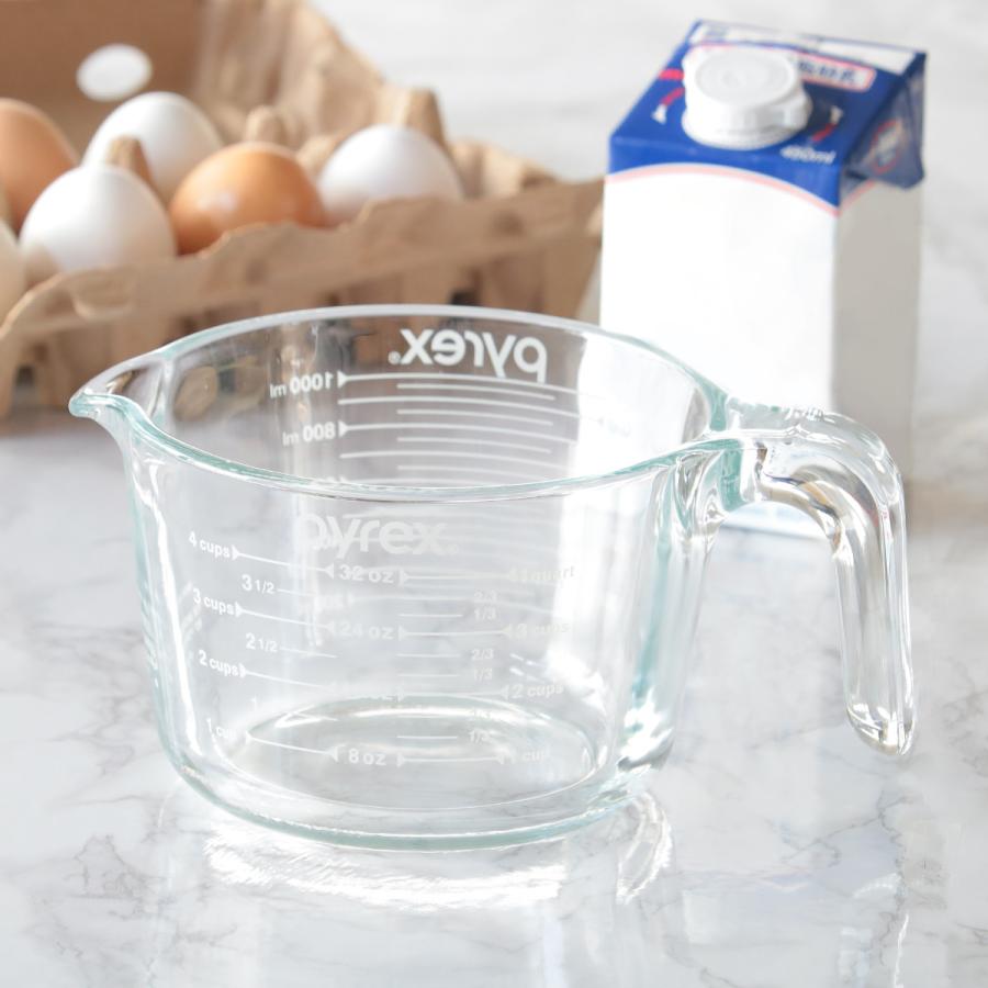 PYREX（パイレックス） 計量カップ 1L 耐熱ガラス 取っ手付き メジャー