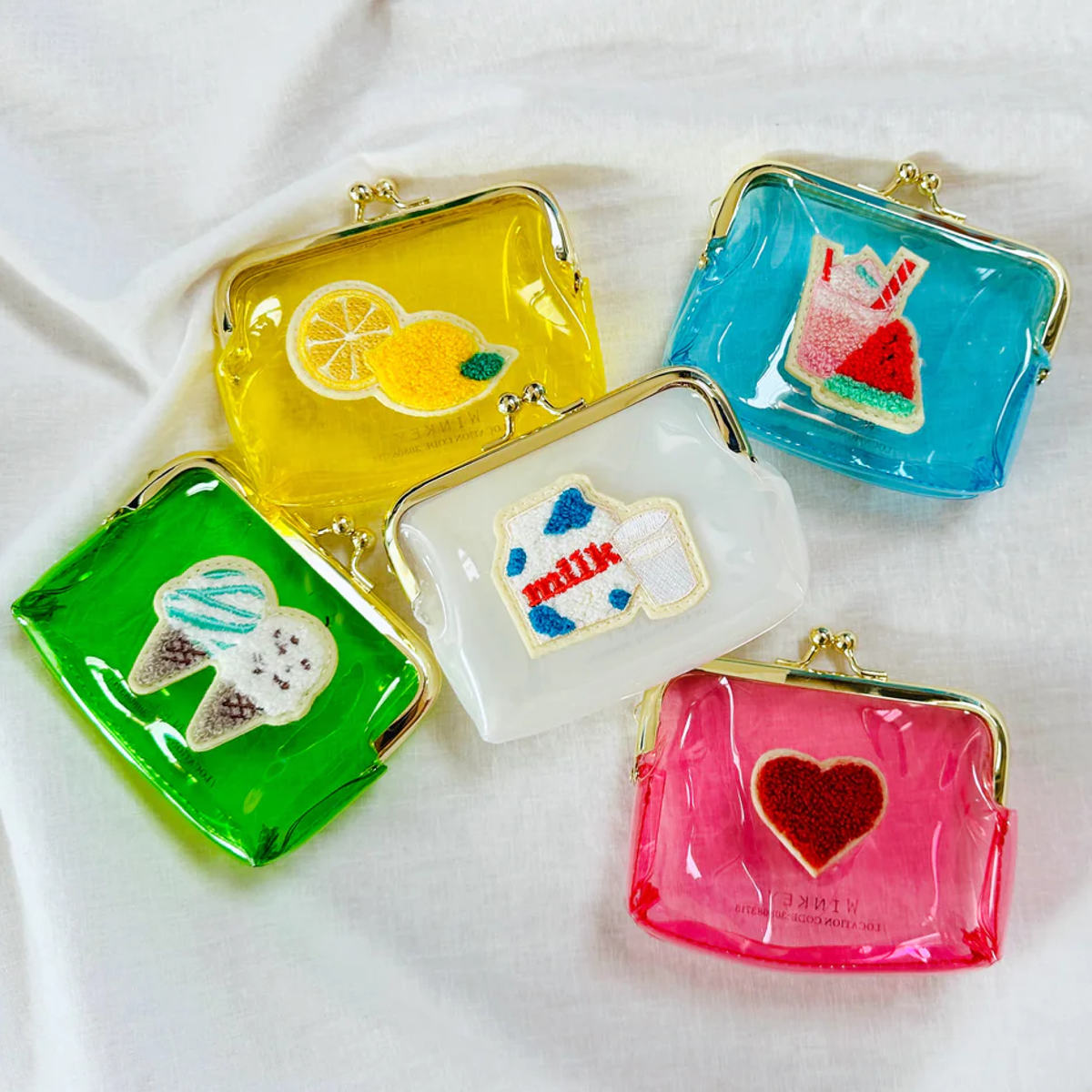 クリアポーチ がま口 ウィンキークリアプランプ ポーチ Sサイズ （ ミニポーチ クリア 小物入れ 小物収納 コスメポーチ 小さめ ミニ コンパクト かわいい ）